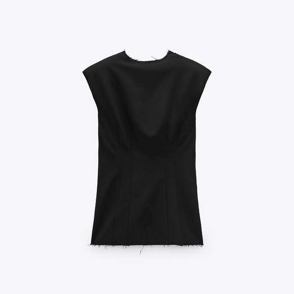 Zara, NWT, top with shoulder pads, V neck, M - Picture 4 of 5